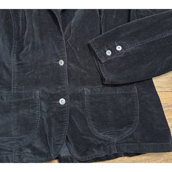 VTG 80s Women 2X Gloria Vanderbilt Stretch Black Velvet Blazer Jacket Grannycore - Picture 4 of 6